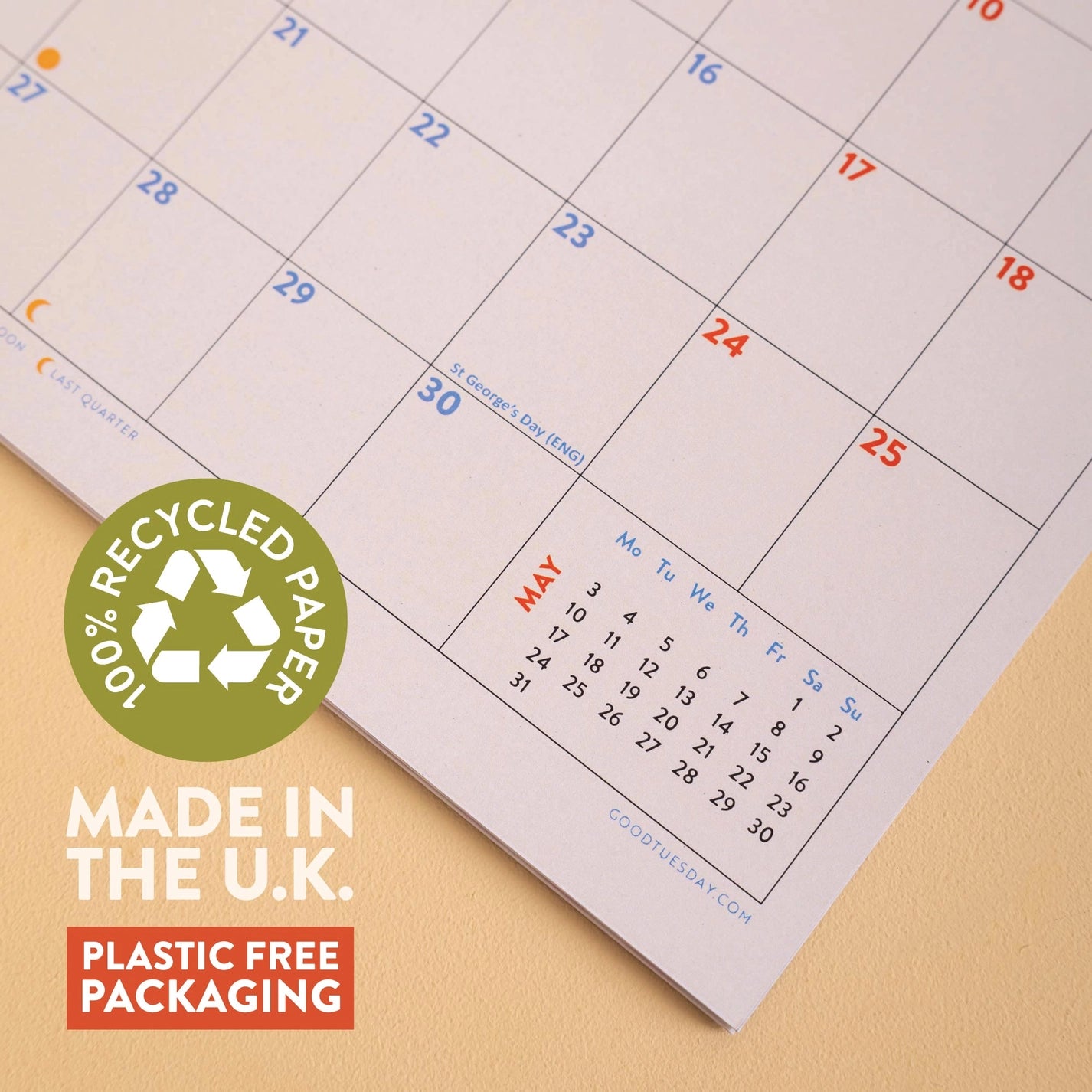 2027 Love of Pasta compact calendar