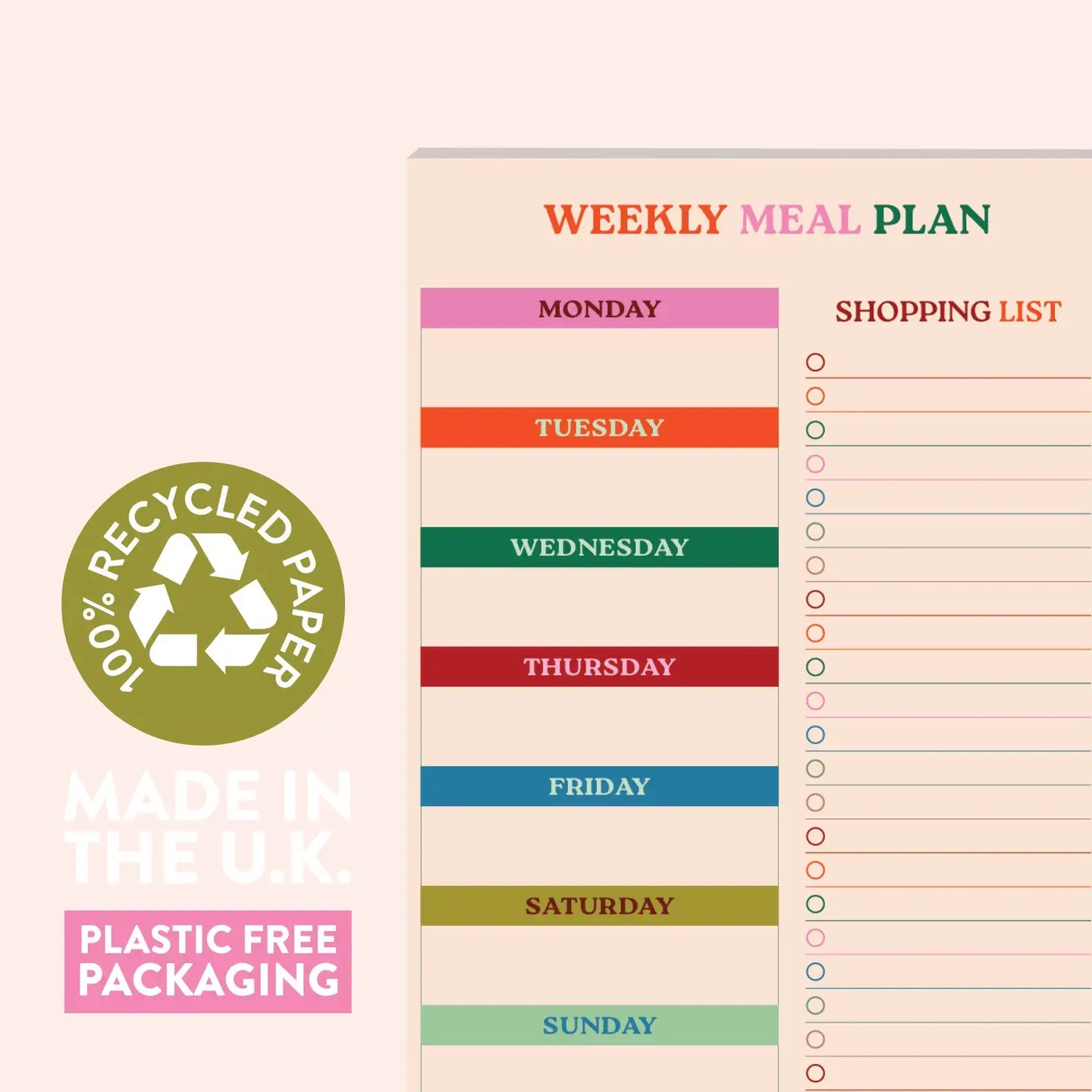 A5 Meal Planner