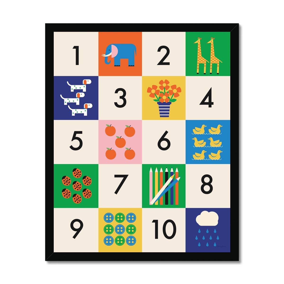 Vintage Playthings - Numbers Fine Art Print: Unframed / A3