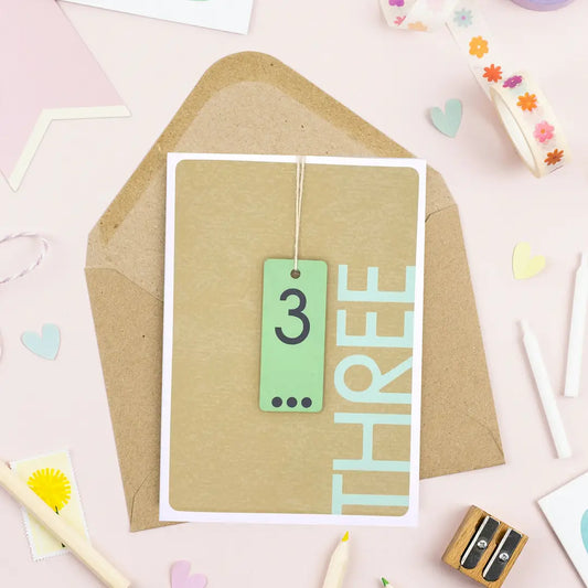 Age 3 Keepsake Card