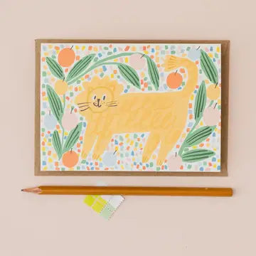 Colourful Lion card