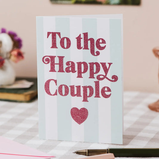 To the Happy Couple Wedding Card Biodegradable Glitter