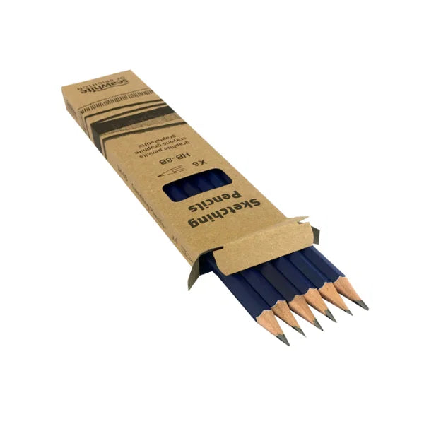 Mixed Box of 6 Seawhite Graphite Drawing Pencils