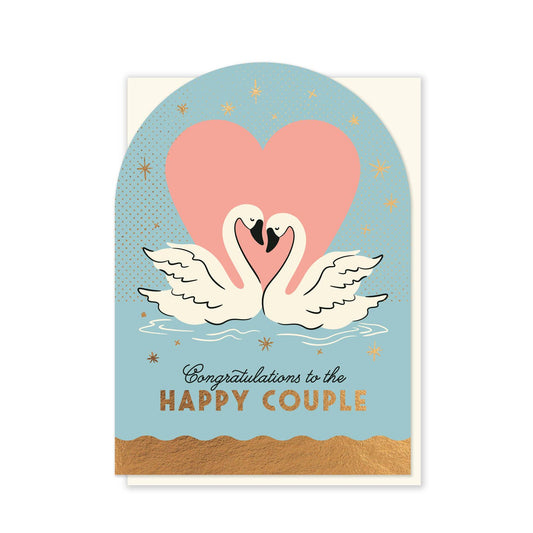 Happy Couple Swans card