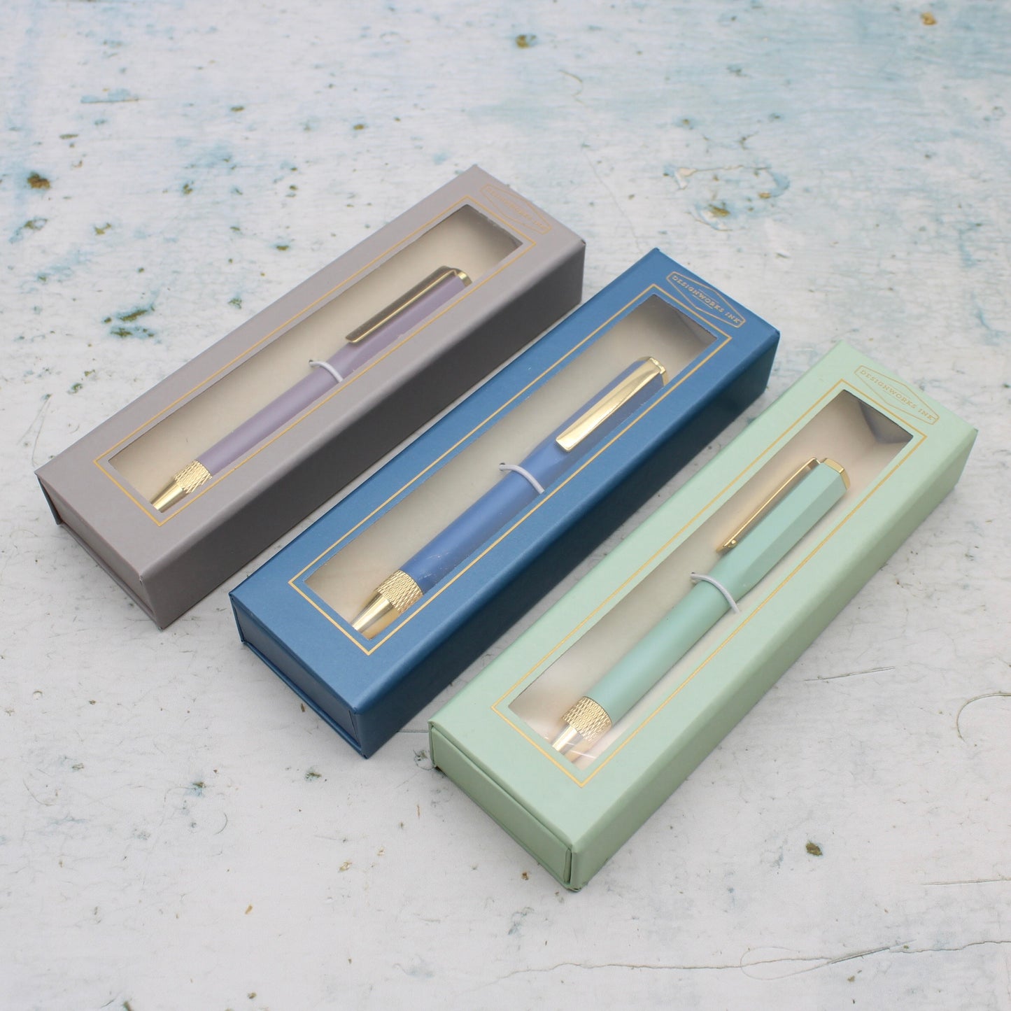 Block colour Boxed Pen - 4 Colours