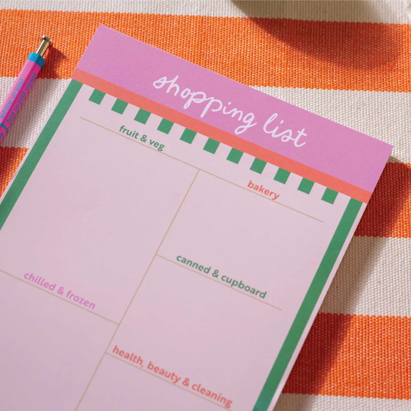 A5 Weekly Shopping List Pad