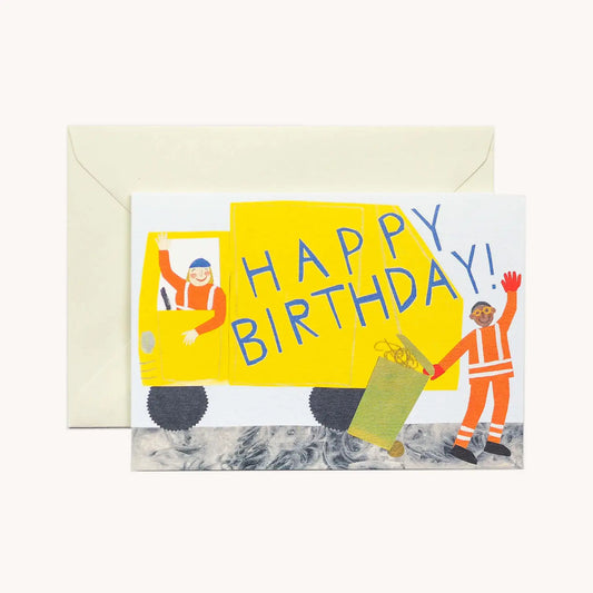 Birthday Bin Lorry card