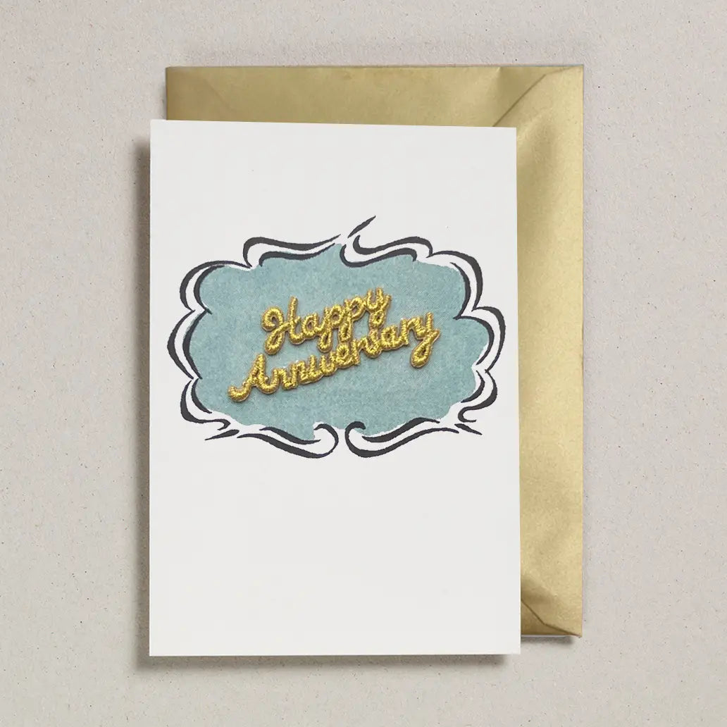Happy Anniversary embellished card