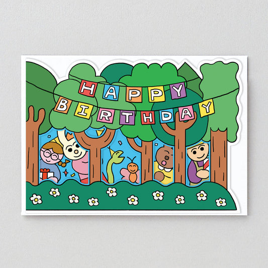 Happy Birthday Forest Surprise Card