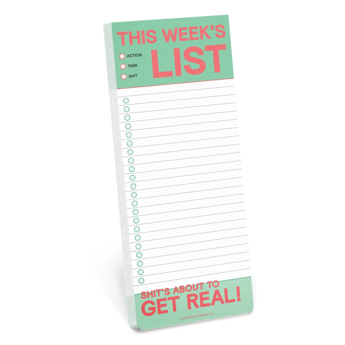 This Week’s List List pad
