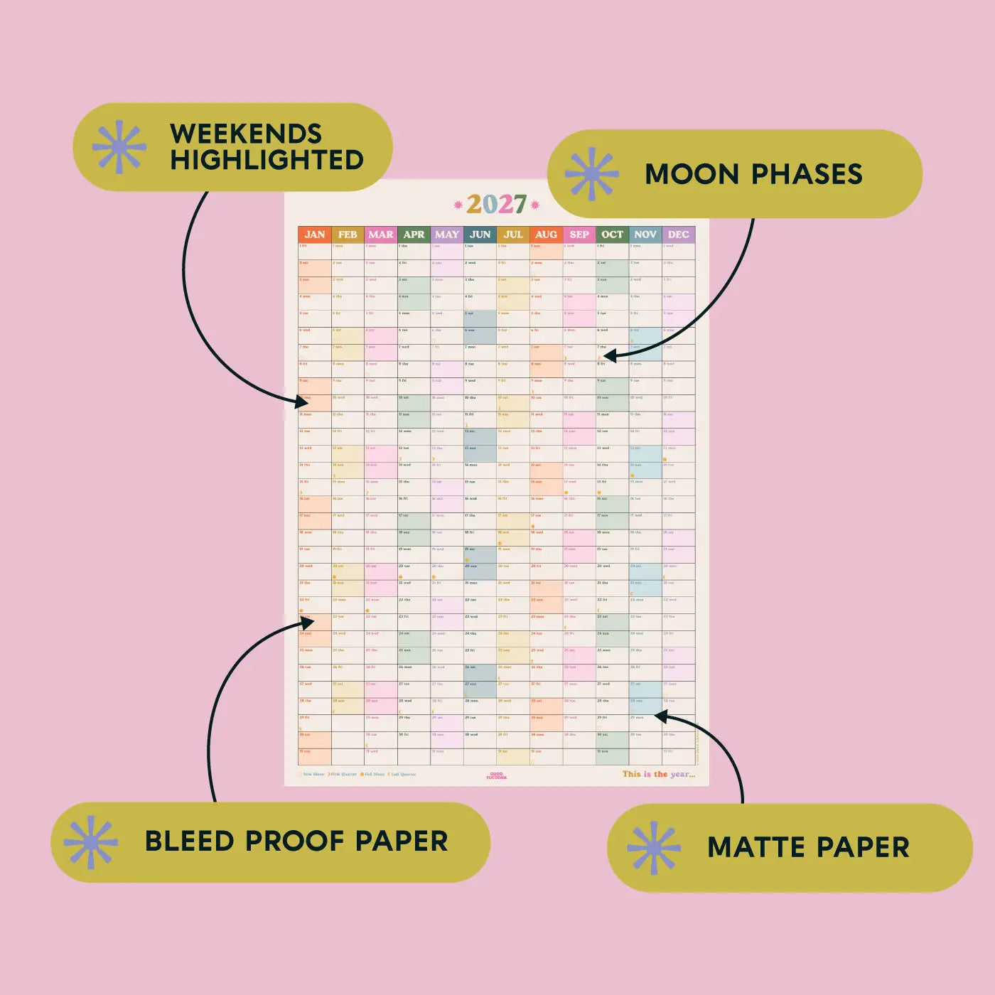 2027 Wall Planner - Portrait