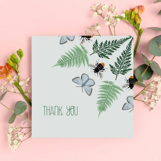 Ferns Thank You Greeting Card