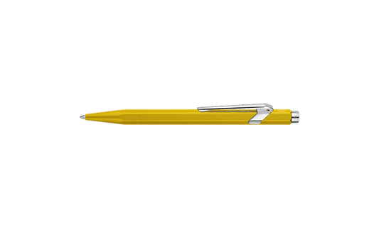 A yellow ballpoint pen from the Pencil Me In stationery shop.