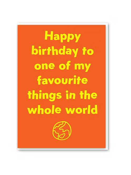 Favourite thing card