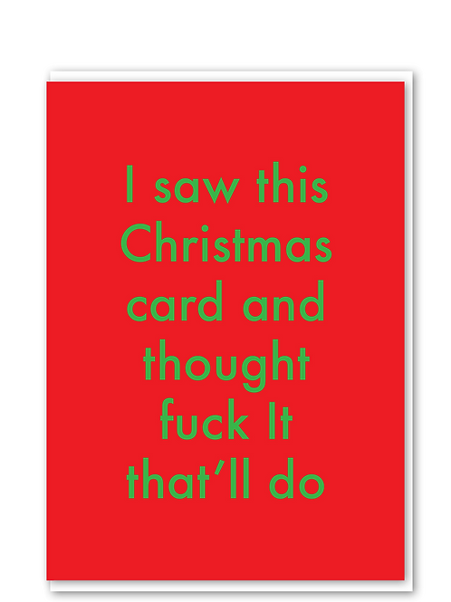I Saw This Christmas card
