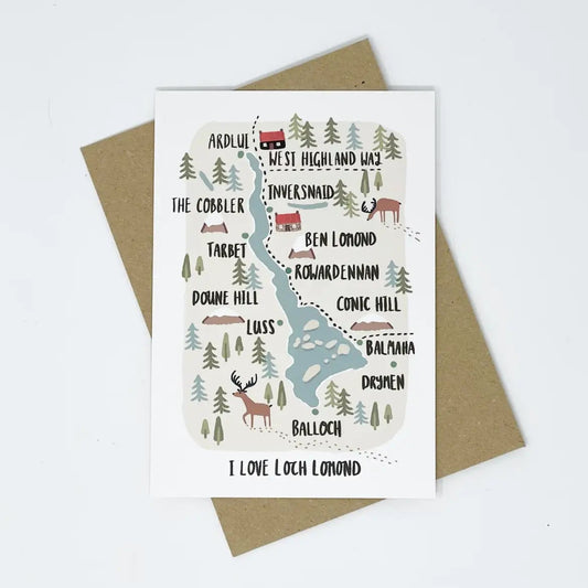 Loch Lomond Map Card