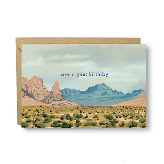 Nevada Desert Birthday Card
