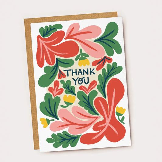 Floral Folk Thank You card