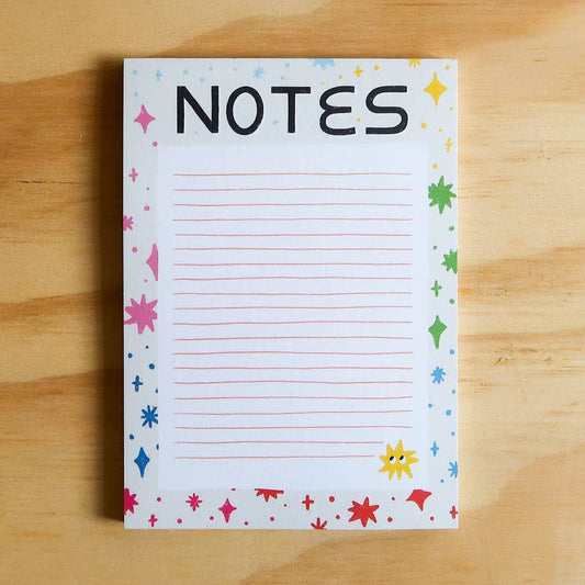 An A6 notepad from the Pencil Me In stationery shop.