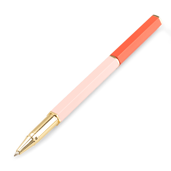 A pink rollerball pen from the Pencil Me In stationery shop.