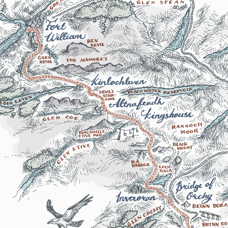 West Highland Way Map A3 print