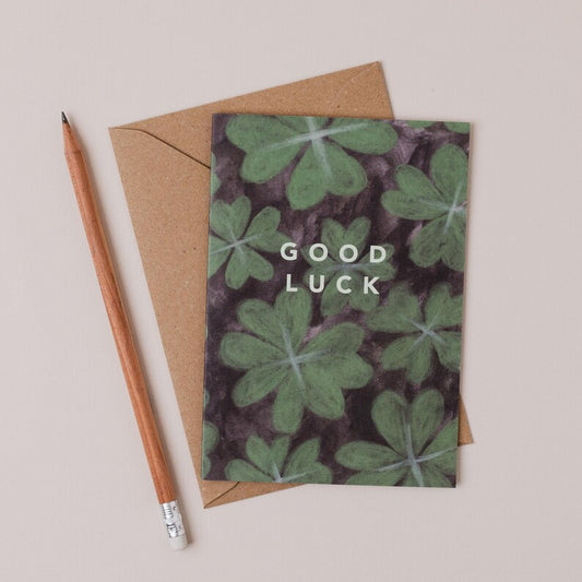 Good Luck Clover card
