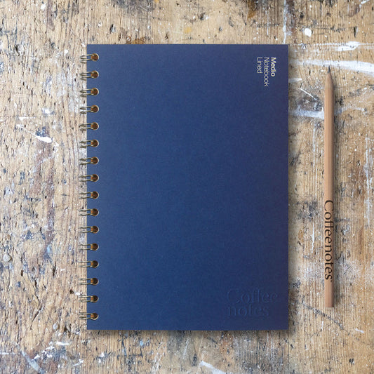 Medio Cobalt Blue Wirebound Notebook (Lined)