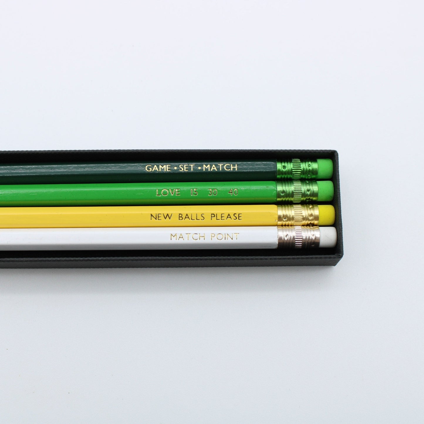 Tennis pencil set from the Pencil Me In stationery shop
