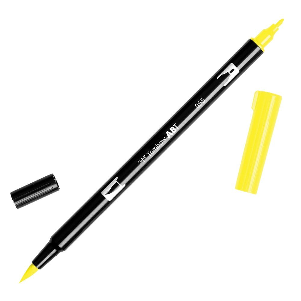 A yellow Tombow dual brush pen from the Pencil Me In stationery shop.