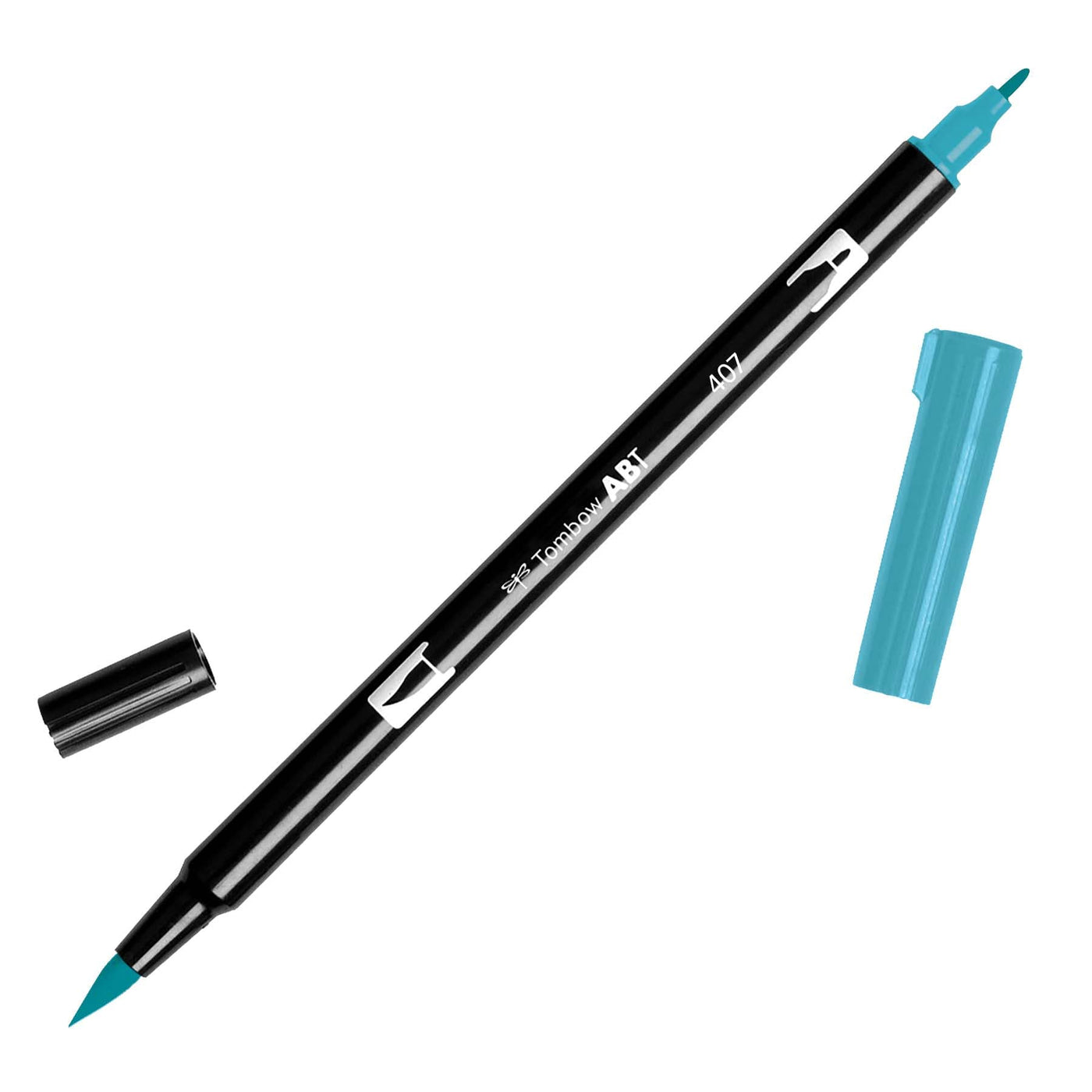 A tiki teal Tombow dual brush pen from the Pencil Me In stationery shop.