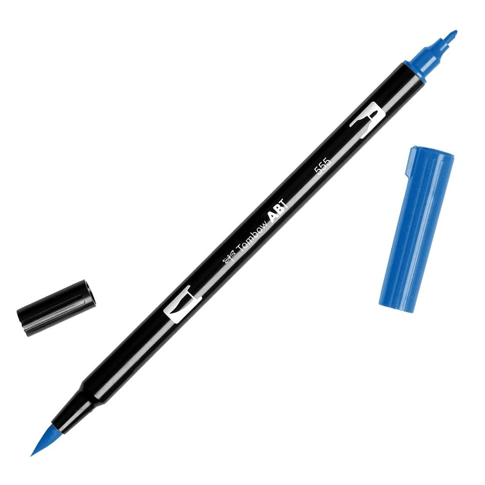 A ultramarine Tombow dual brush pen from the Pencil Me In stationery shop.