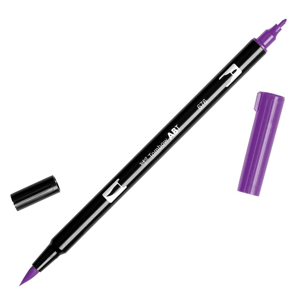 A royal purple Tombow dual brush pen from the Pencil Me In stationery shop.