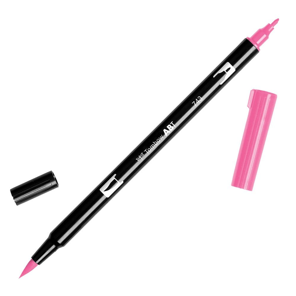 A hot pink Tombow dual brush pen from the Pencil Me In stationery shop.