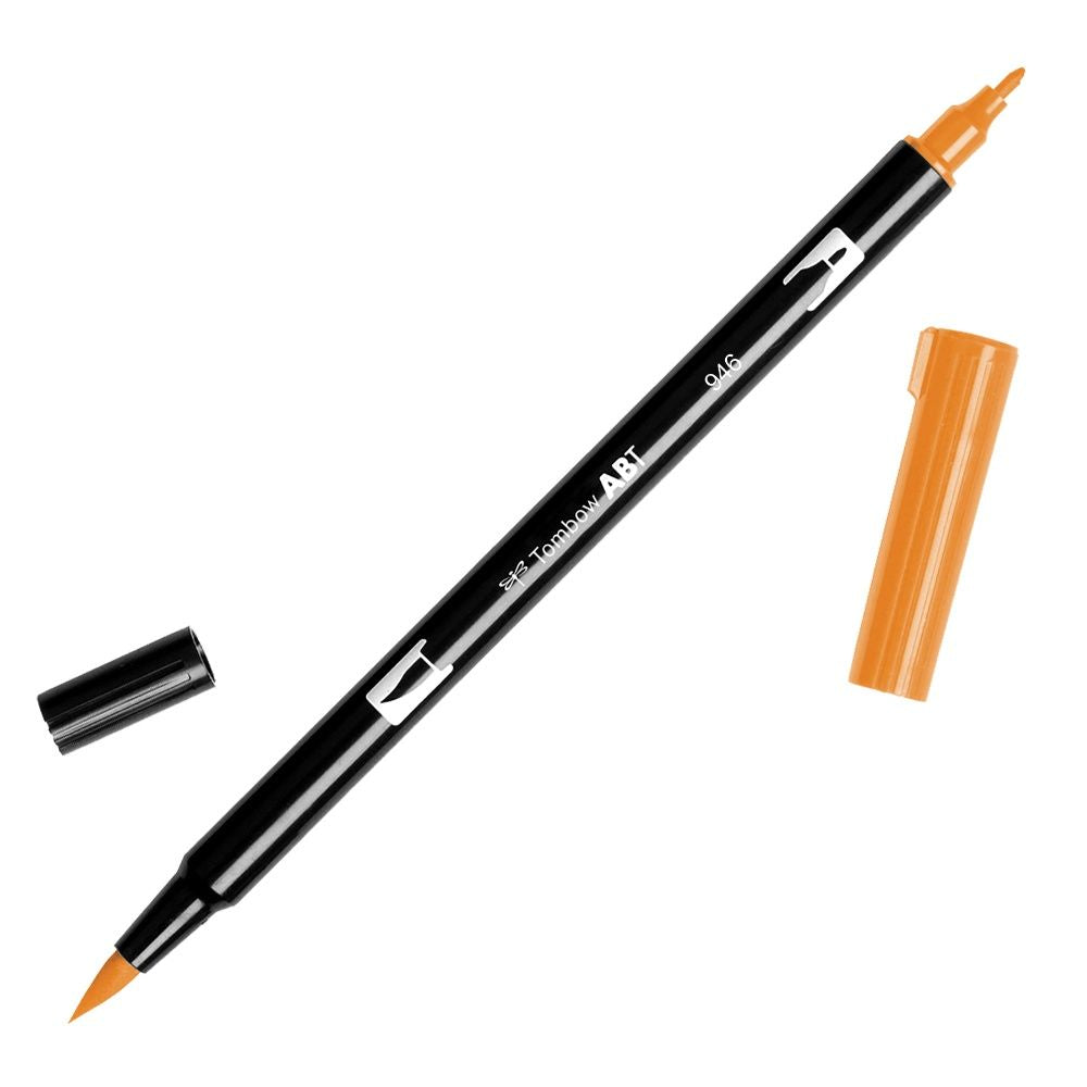 A gold ochre Tombow dual brush pen from the Pencil Me In stationery shop.