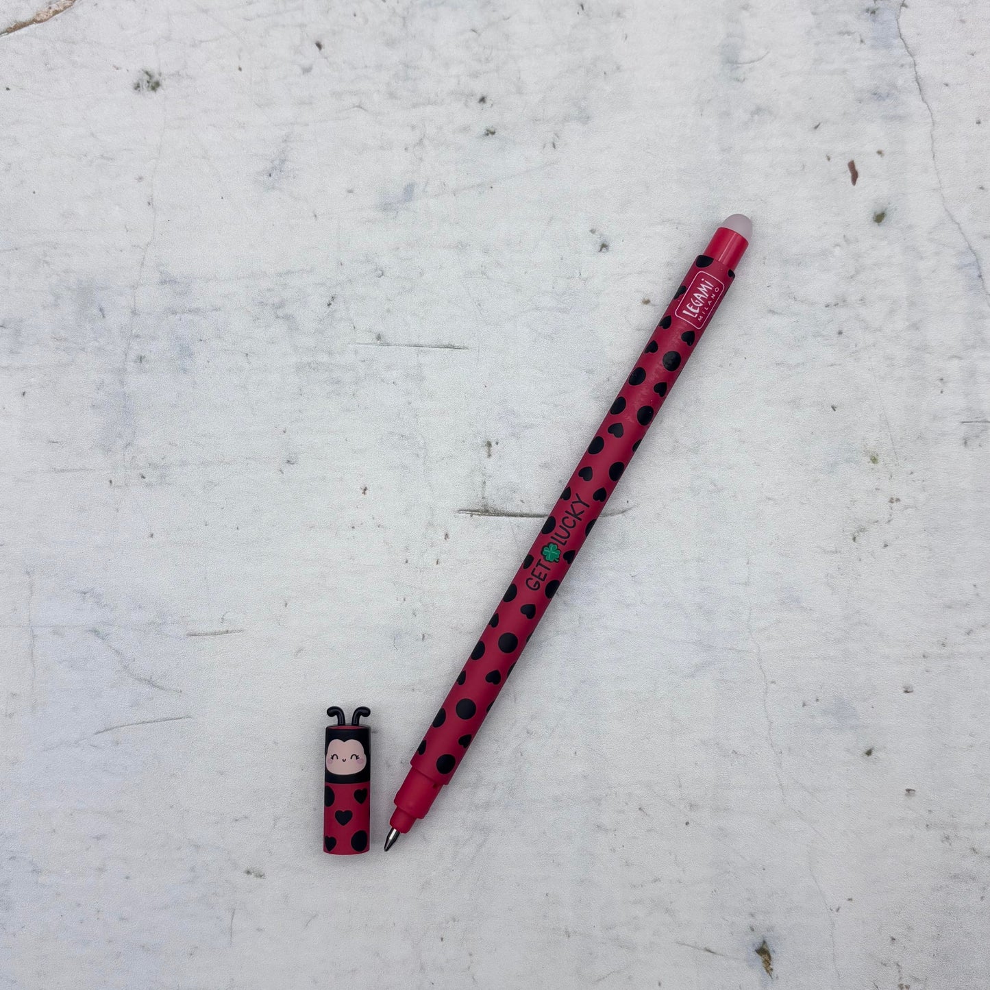 A ladybird erasable pen from the Pencil Me In stationery shop.