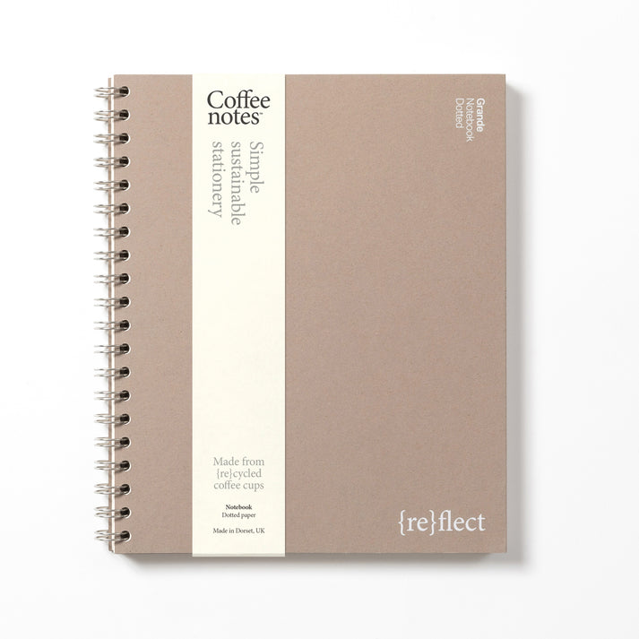 Grande Almond Wirebound Notebook (Dotted)