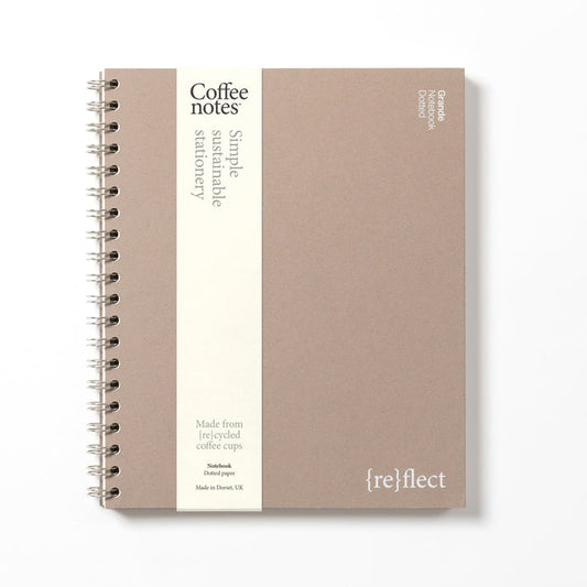 Grande Almond Wirebound Notebook (Dotted)