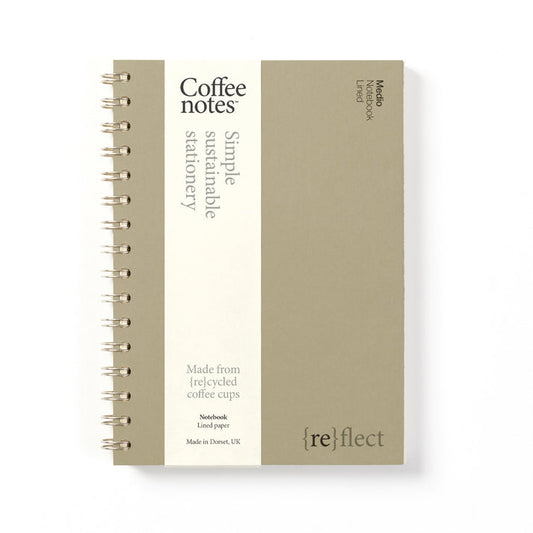 A camel colour A5 notebook from the Pencil Me In stationery shop. 