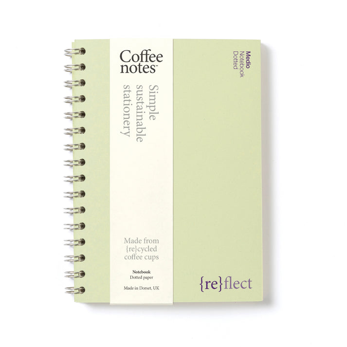 Medio Kiwi Wirebound Notebook (Dotted)