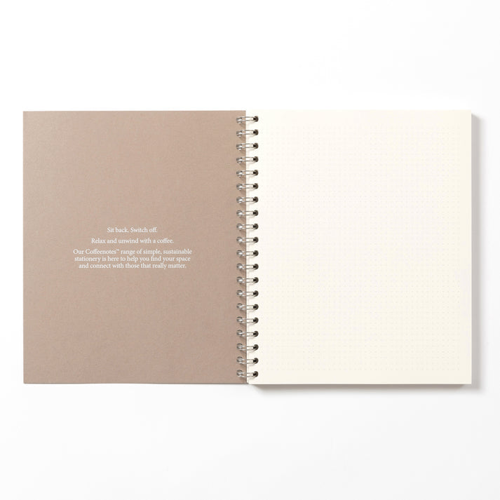 Grande Almond Wirebound Notebook (Dotted)