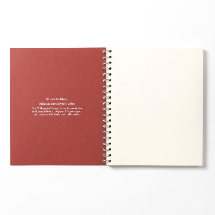 Medio Cherry Wirebound Notebook (Plain)