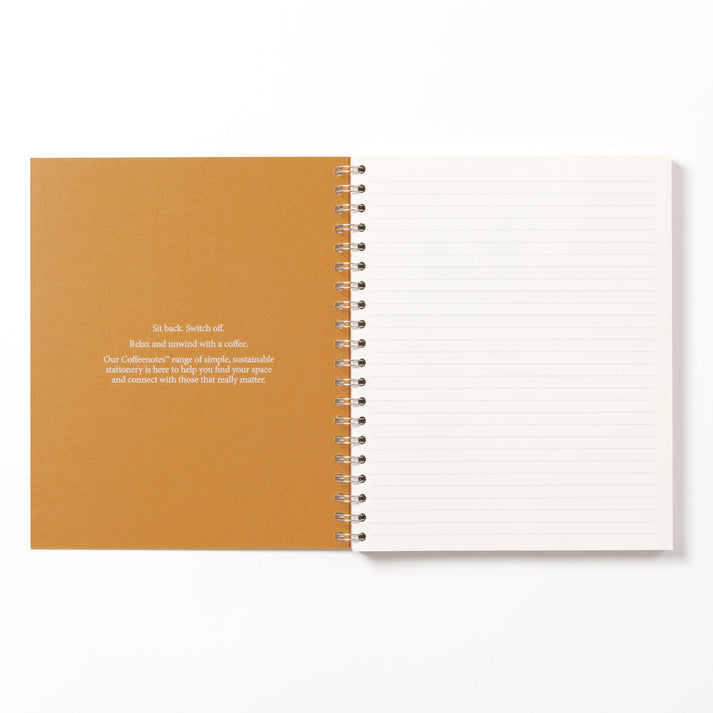 A sustainable notebook made from recycled coffee cups from the Pencil Me In stationery shop. 