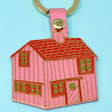 Colourful Leather Cabin Sign Keyring