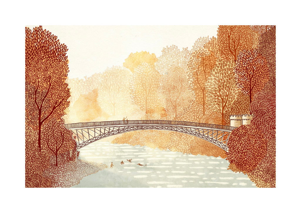 A Craigellachie Bridge, designed by Thomas Telford, as an A3 Art Print from the Pencil Me In stationery shop.