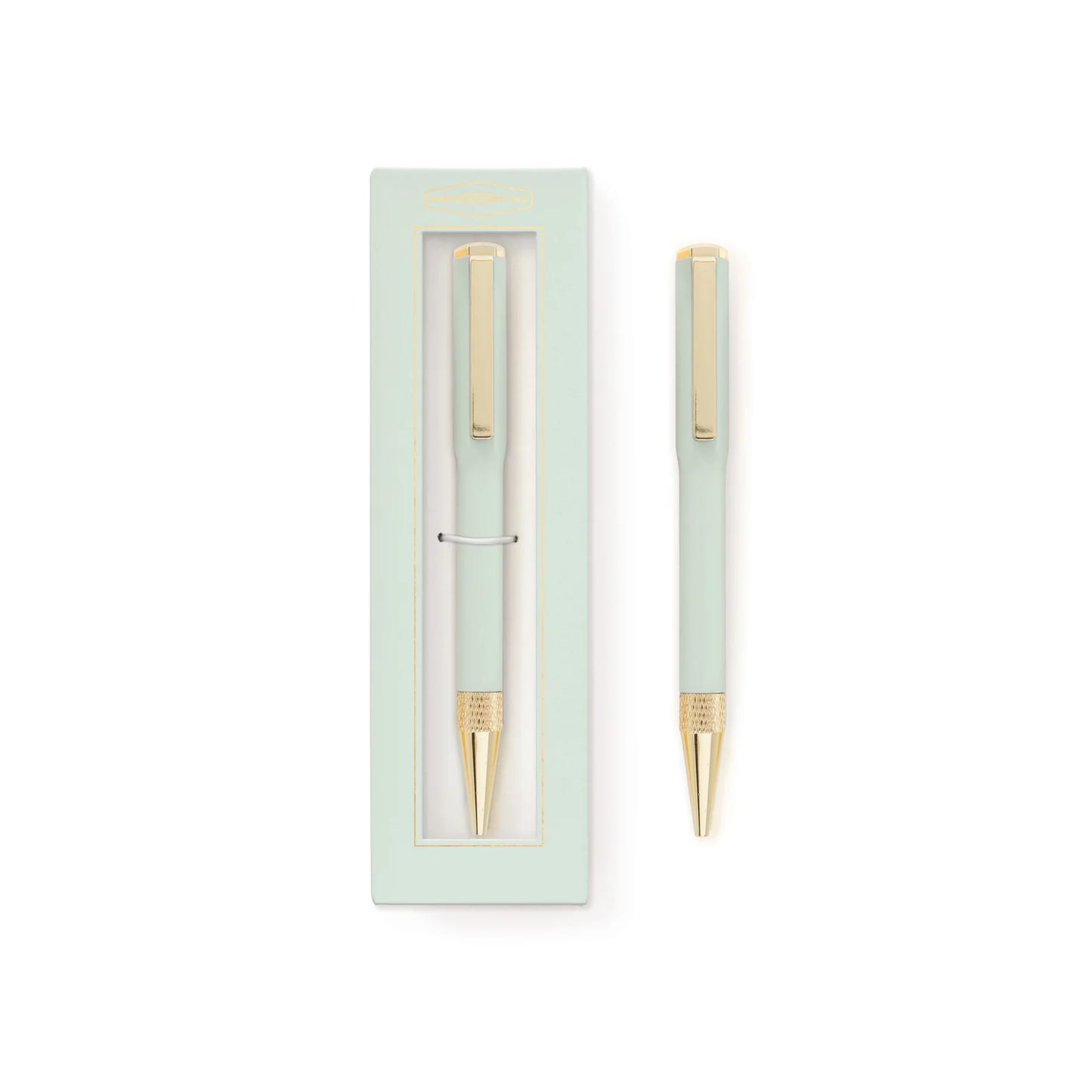 Mint block colour boxed pen from the Pencil Me In stationery shop.