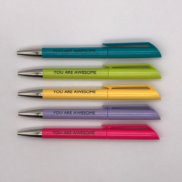 Colourful awsome pens with “You Are Awesome” text from the Pencil Me In stationery shop