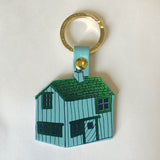 Colourful Leather Cabin Sign Keyring