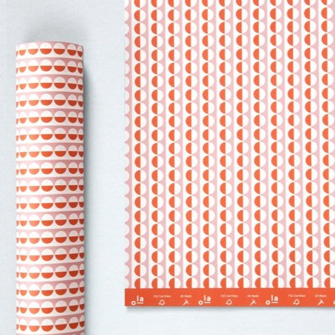 Ola Pink and Orange print Gift Wrap