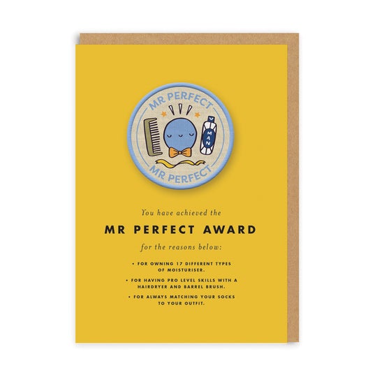 Mr Perfect Award woven patch
