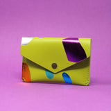 Colourful Leather Abstract Popper Purse